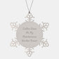 Maintenance Worker Snowflake Ornament, Funny Gifts from Men for Christmas, 'Coffee Gives Me My Maintenance Worker Power' - Image 1