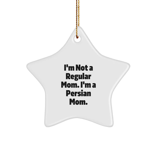Funny Persian Cat Mom Gifts for Family - Star Ornament from Gifts for Friends - Image 1