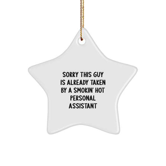 Personal Assistant Gifts, Funny Quote Star Ornament, Gifts from Friends to Coworkers, Christmas Unique Presents for Personal Assistant - Image 1