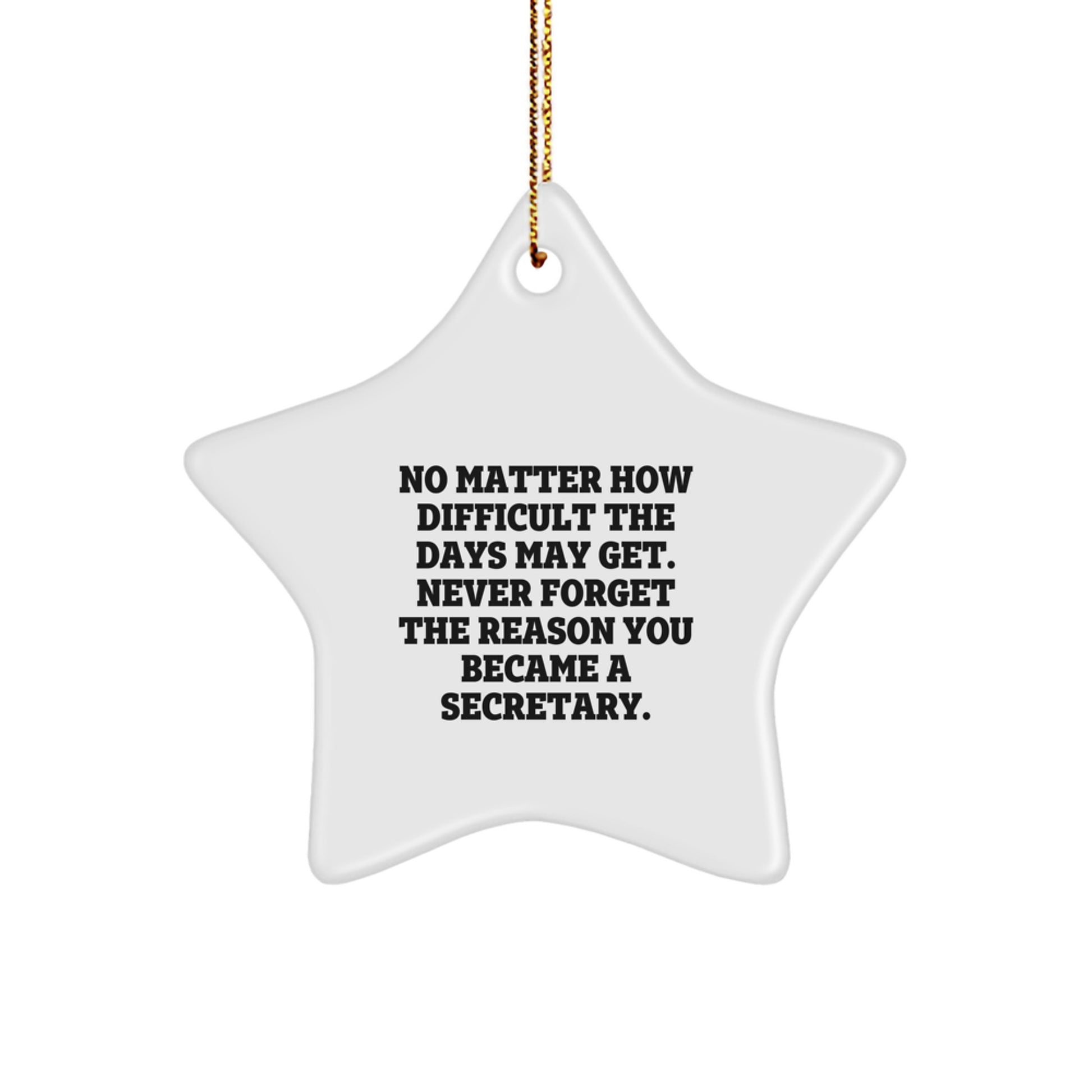 Funny Secretary Christmas Star Ornament Gifts from Friends for Women Men Family - Image 1