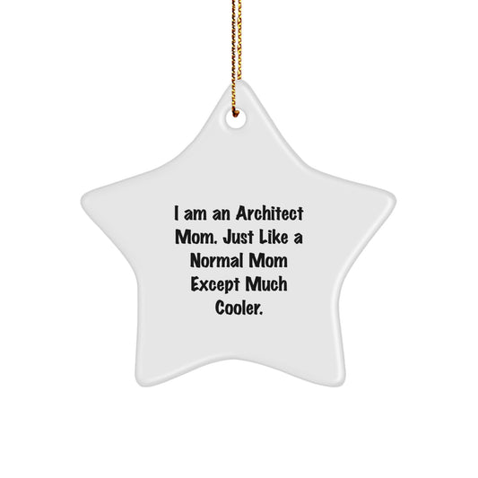 Unique Architect Mom Star Ornament Gifts from Family for Christmas - Image 1