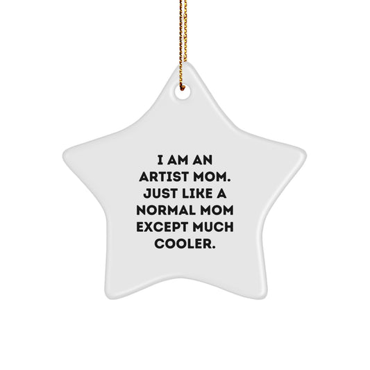 Funny Artist Star Ornament Gifts from Friends and Family for Artist Mom Christmas Unique Decorations - Image 1