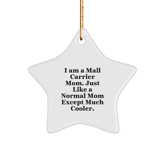 Funny Mail Carrier Mom Gifts, Unique Star Ornament for Mail Carrier, Christmas Unique Gifts from Family - Image 1