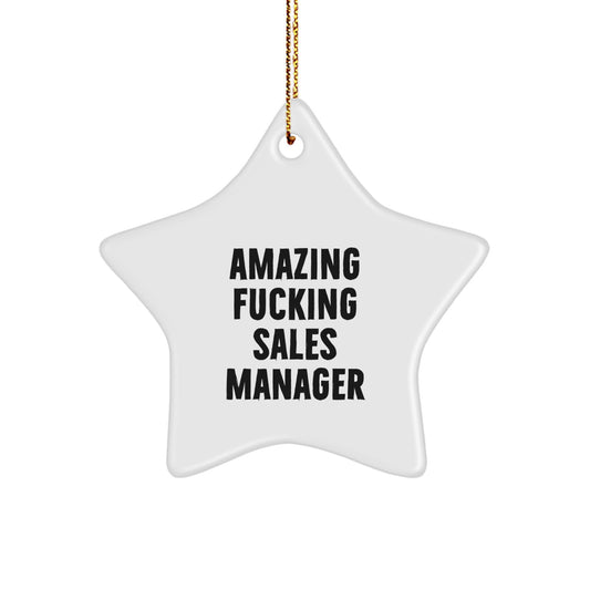 Funny Sales Manager Star Ornament Gifts from Men to Women Sales Manager for Christmas Unique Gifts - Image 1