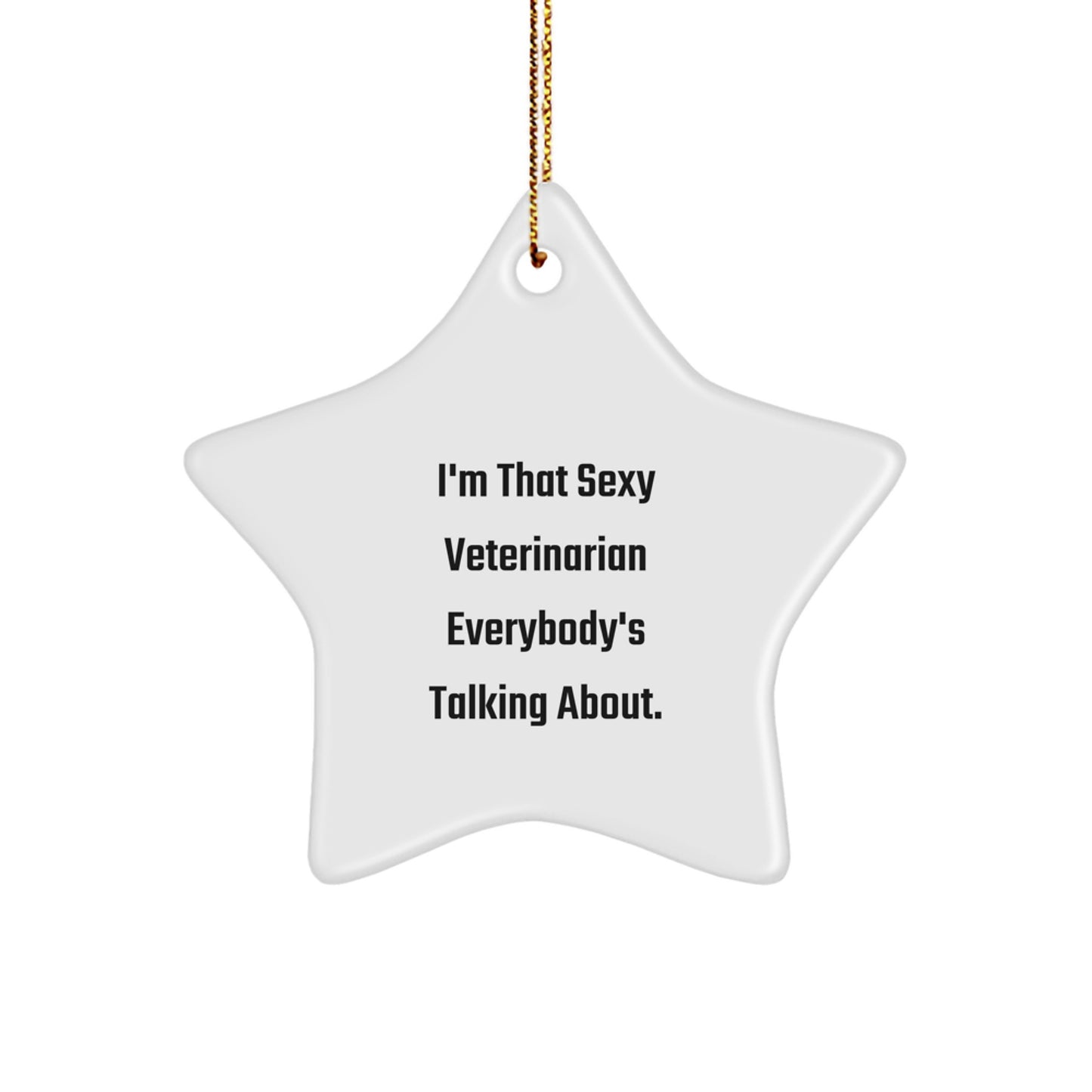 Funny Veterinarian Star Ornaments Gifts from Men to Women for Christmas Unique Gifts - Image 1