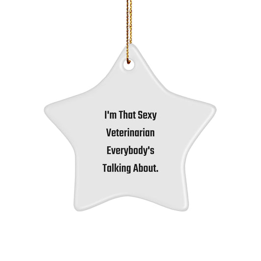 Funny Veterinarian Star Ornaments Gifts from Men to Women for Christmas Unique Gifts - Image 1