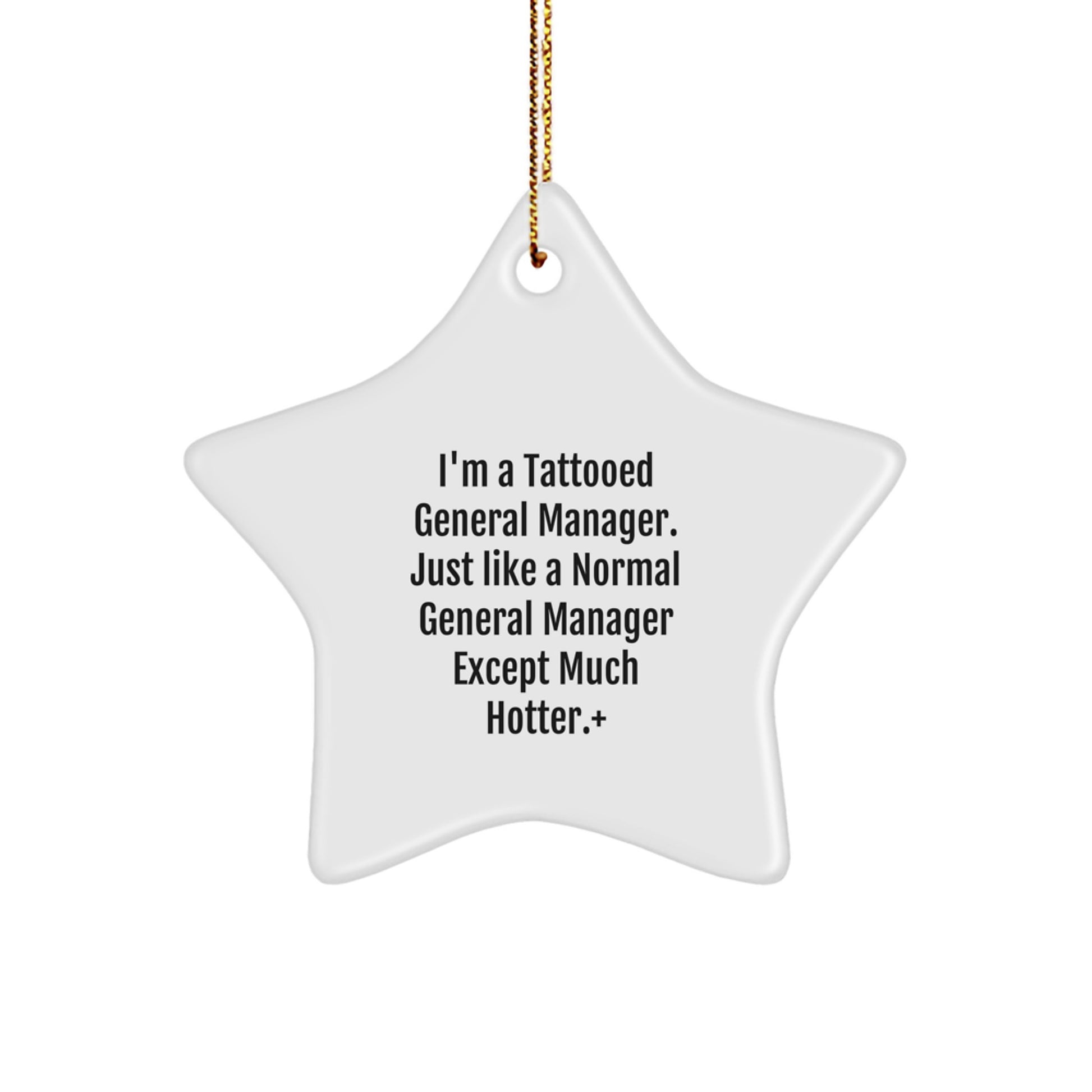 Funny General Manager Star Ornament Gifts from Friends or Family for Christmas Unique - Image 1