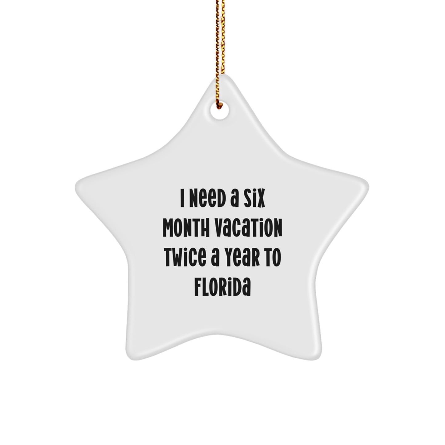 Funny Florida Star Ornament Gifts from Men to Family for Florida Enthusiasts - Cute Christmas Unique Gifts - Image 1