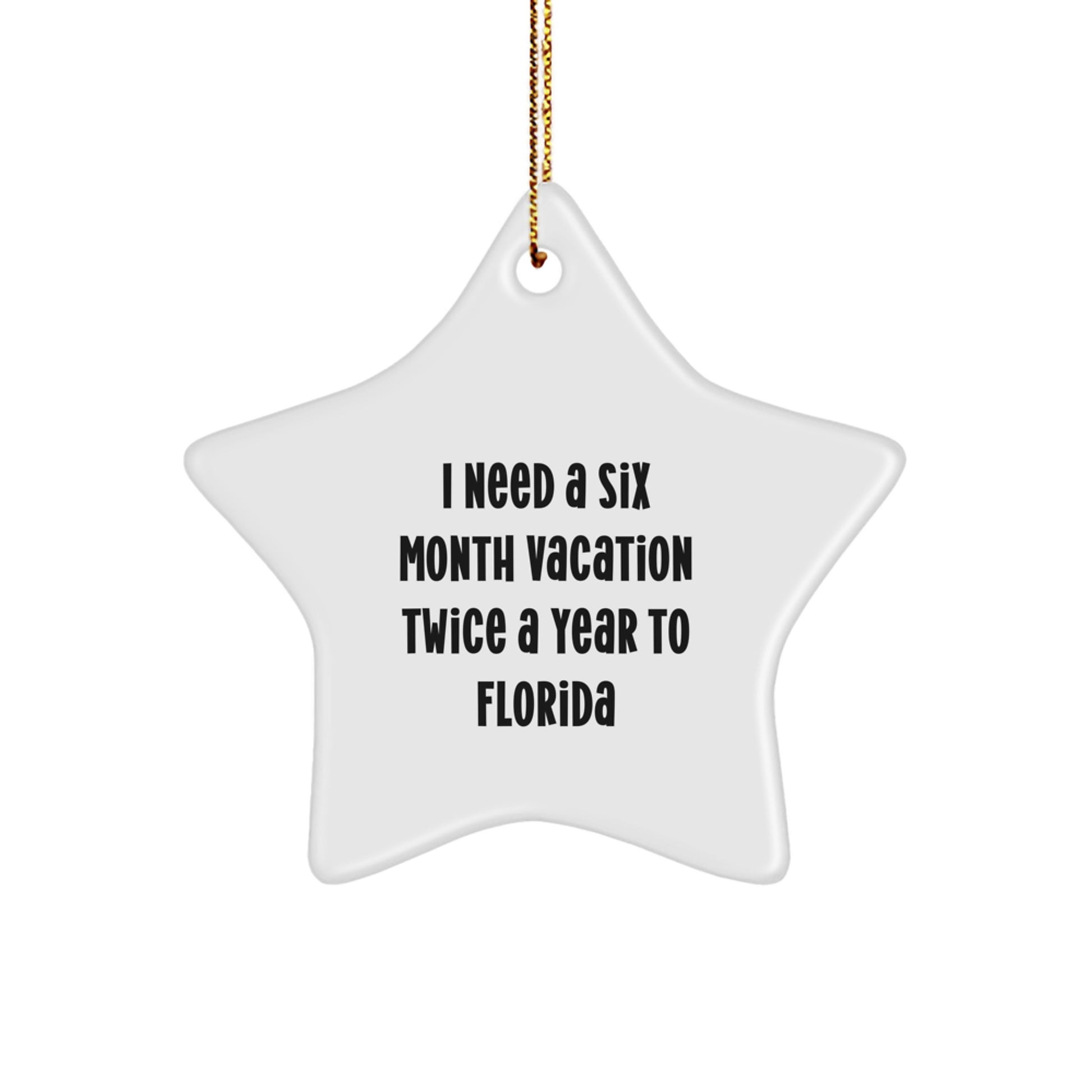 Funny Florida Star Ornament Gifts from Men to Family for Florida Enthusiasts - Cute Christmas Unique Gifts - Image 1