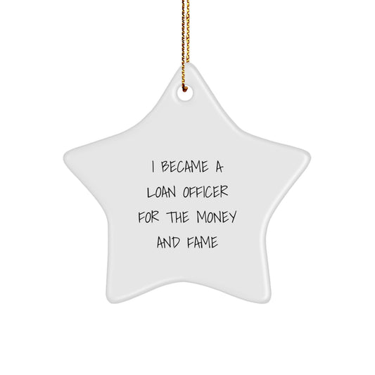 Funny Loan Officer Gifts for Men - Inspirational Star Ornament Gifts from Friends for Loan Officer Christmas Unique Gifts - Image 1