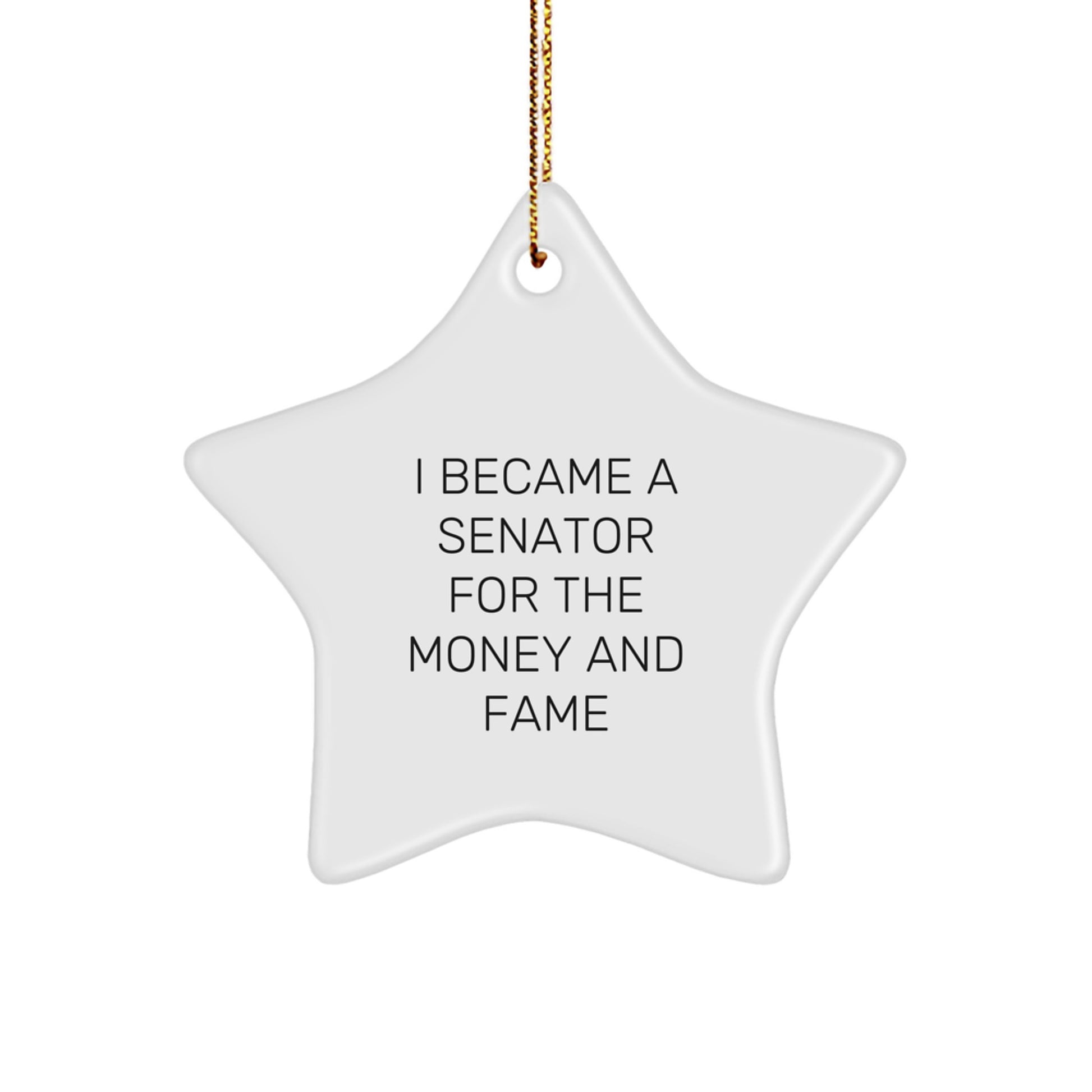 Funny Senator Star Ornament Gifts from Friends and Family for Christmas Unique Senator - Image 1