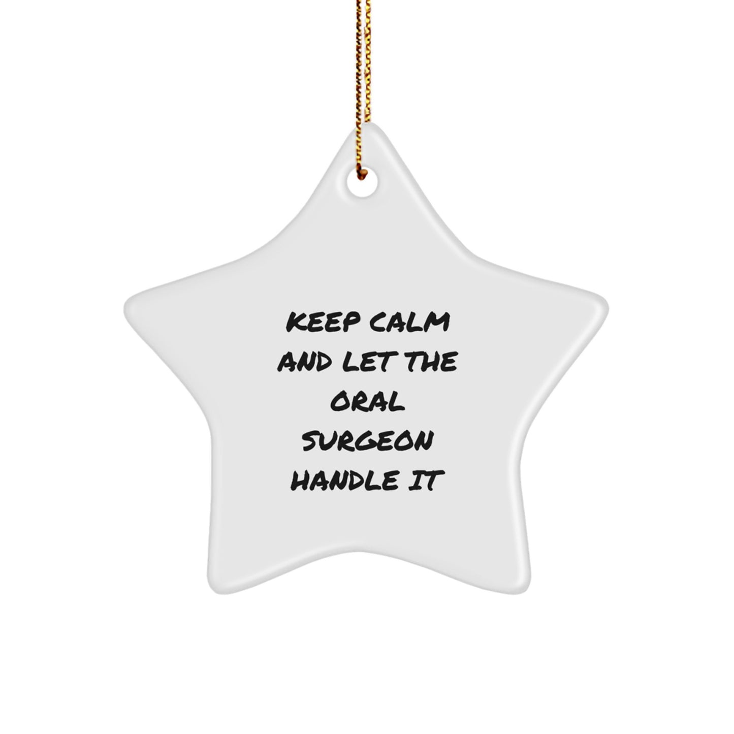Funny Oral Surgeon Star Ornament Gifts from Men for Men, Christmas Unique Gifts - Image 1