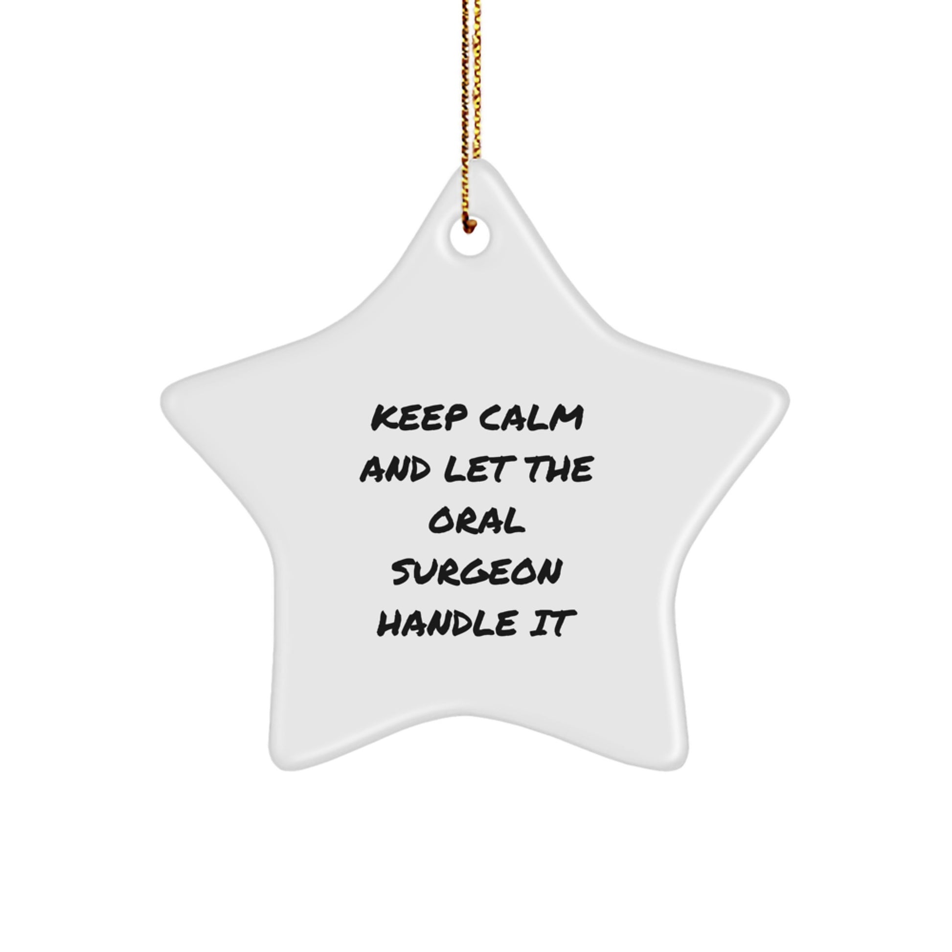 Funny Oral Surgeon Star Ornament Gifts from Men for Men, Christmas Unique Gifts - Image 1