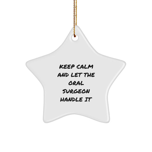 Funny Oral Surgeon Star Ornament Gifts from Men for Men, Christmas Unique Gifts - Image 1