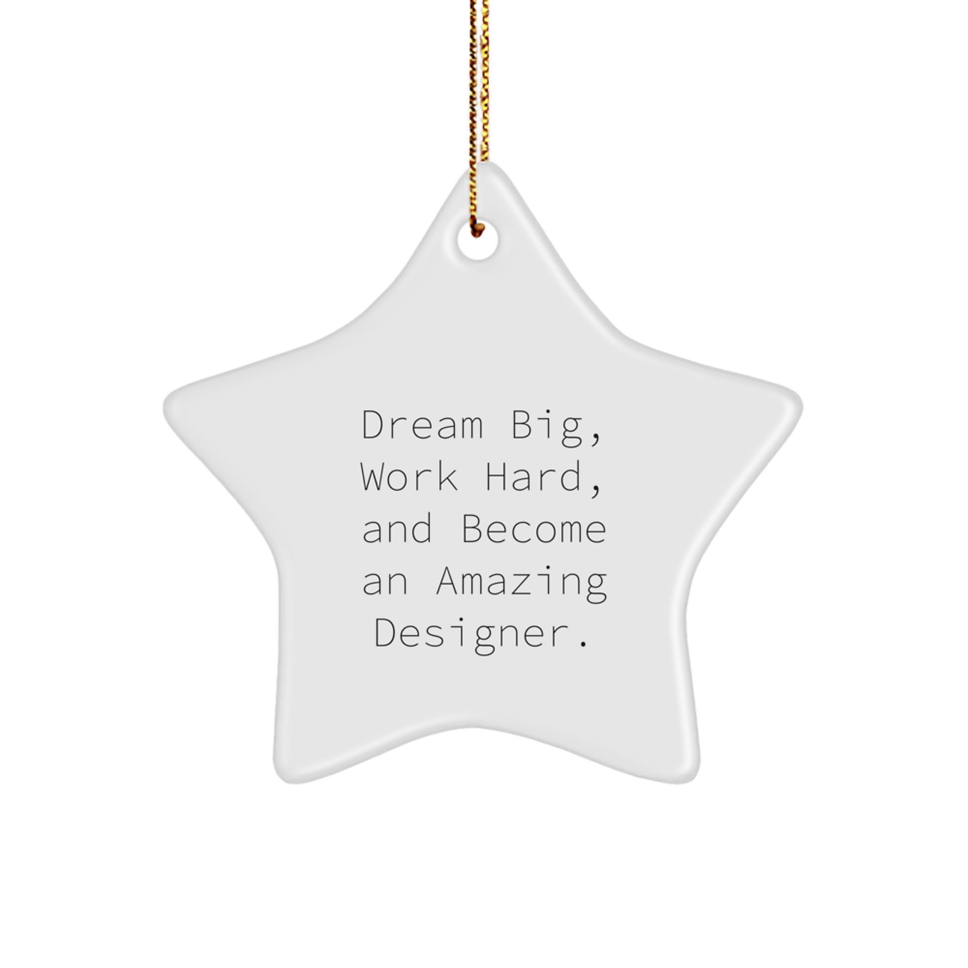 Designer Star Ornaments, Funny Inspirational Gift for Men Women Friends Family, Gifts from Husband, Wife, Sweetheart, Gifts for Christmas Unique Decorations - Image 1