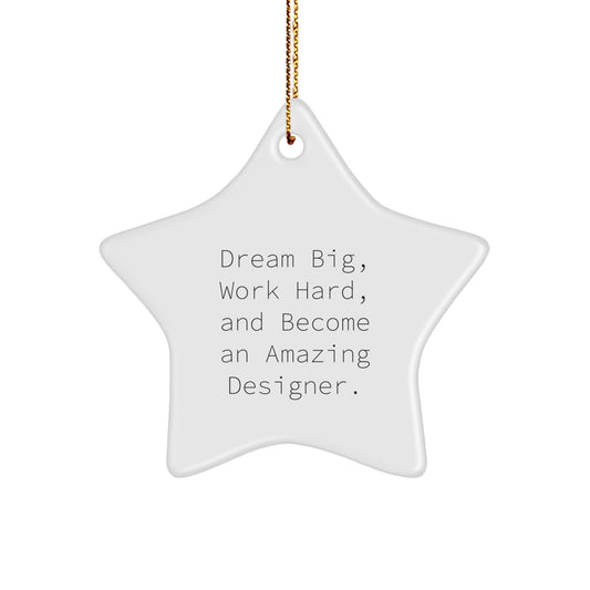 Designer Star Ornaments, Funny Inspirational Gift for Men Women Friends Family, Gifts from Husband, Wife, Sweetheart, Gifts for Christmas Unique Decorations - Image 1