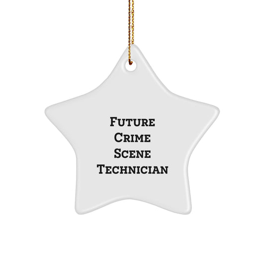 Funny Future Crime Scene Technician Gifts from Friends and Family - 'I'm Training to Catch the Bad Guys' Star Ornament for Christmas - Image 1