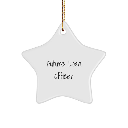 Funny Future Loan Officer Gifts from Friends, Unique Star Ornament for Loan Officer Men, Inspirational Christmas Decor - Image 1