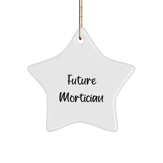 Funny Future Mortician Star Ornament Gifts from Men to Mortician Friends on Christmas, Unique Mortician Ornament for Mortician - Image 1