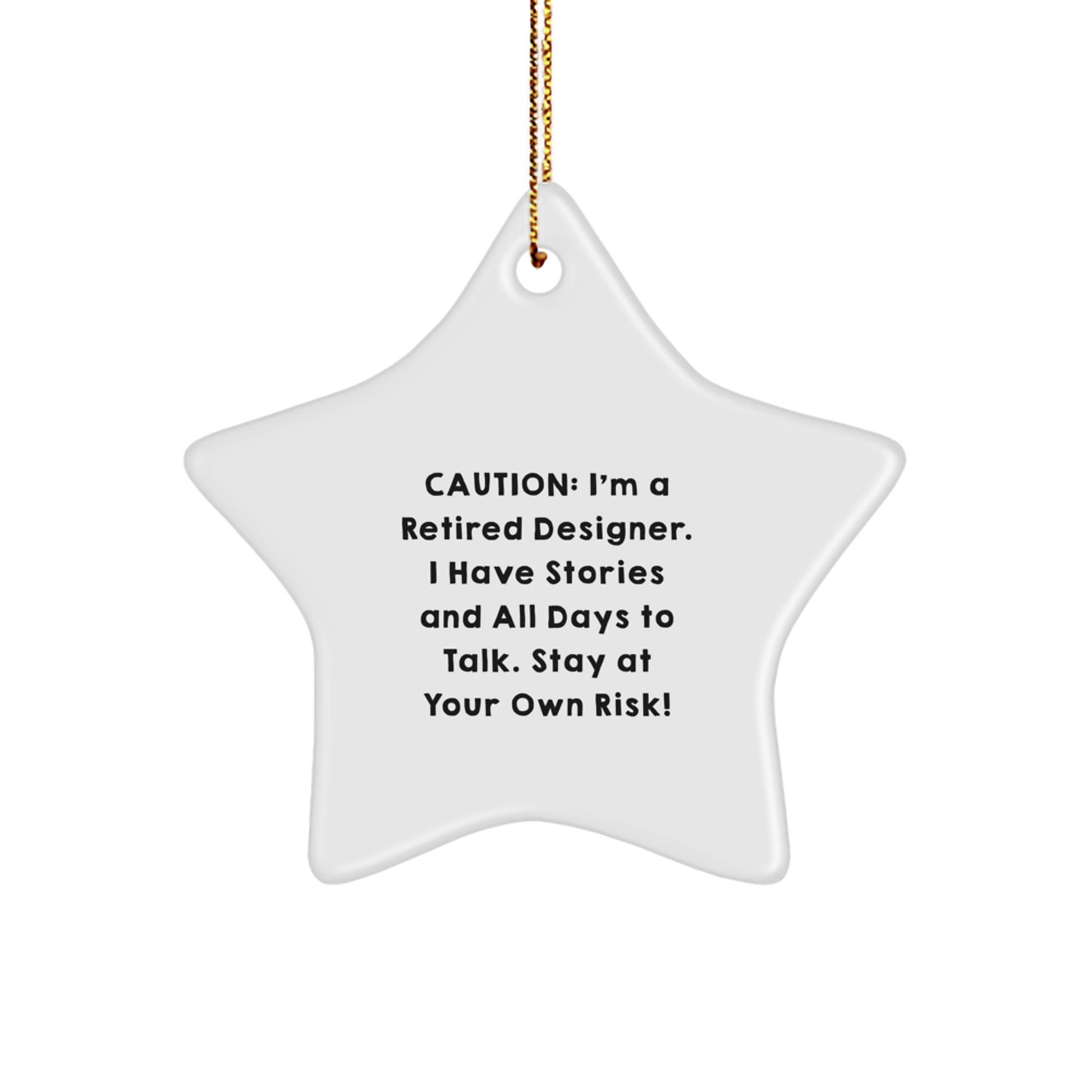 Designer Star Ornament Gifts from Family - Funny Quote - Christmas Unique Gifts for Designer Friends - Image 1