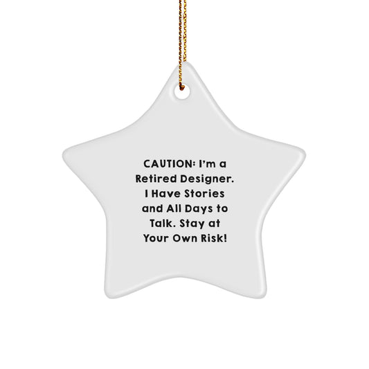 Designer Star Ornament Gifts from Family - Funny Quote - Christmas Unique Gifts for Designer Friends - Image 1