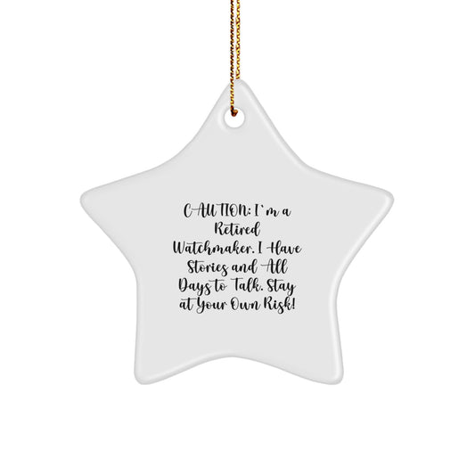 Funny Watchmaker Gifts from Men to Watchmaker Friends for Christmas Unique Decorations - Star Ornament, Gifts for Watchmaker Guys - Image 1