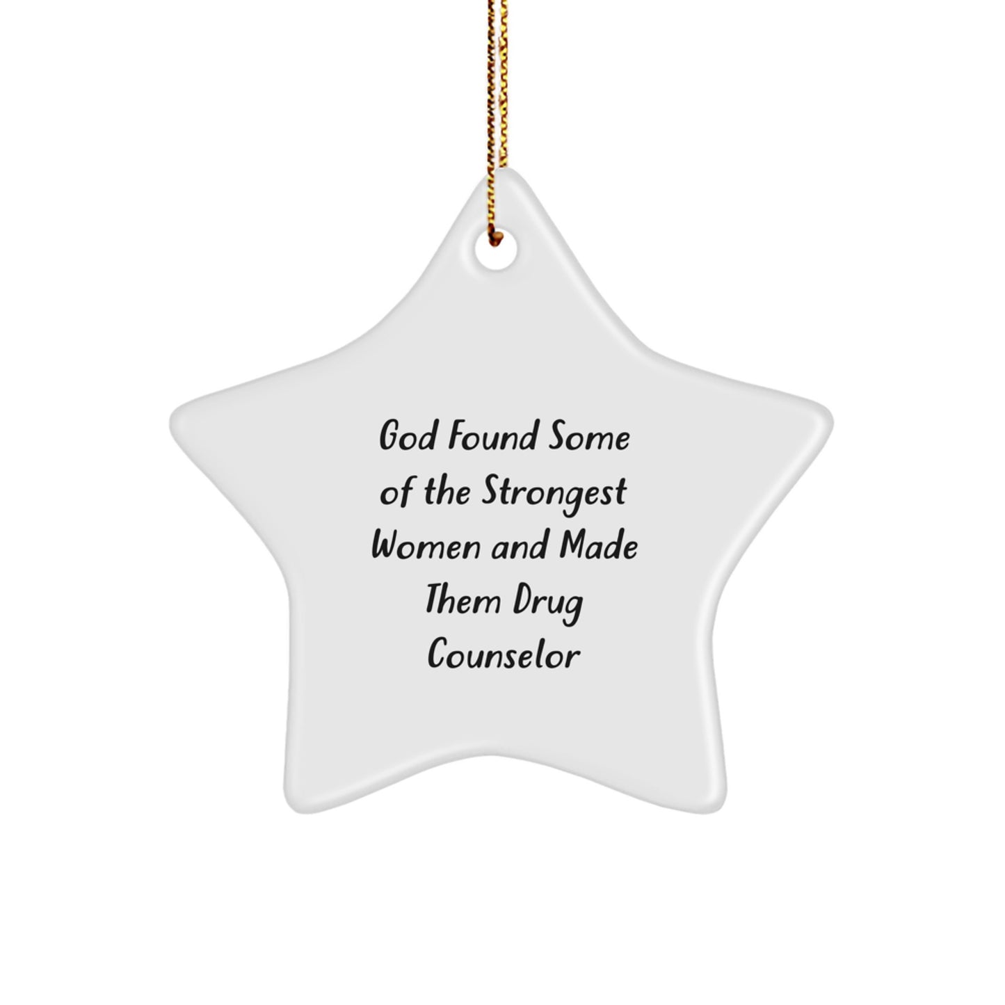 Funny Drug Counselor Gifts from Women, Inspirational Star Ornament for Men, Christmas Unique Gifts for Family - Image 1