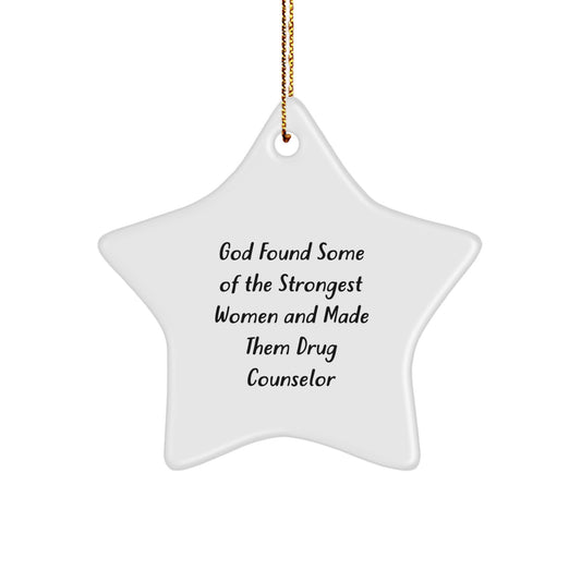 Funny Drug Counselor Gifts from Women, Inspirational Star Ornament for Men, Christmas Unique Gifts for Family - Image 1