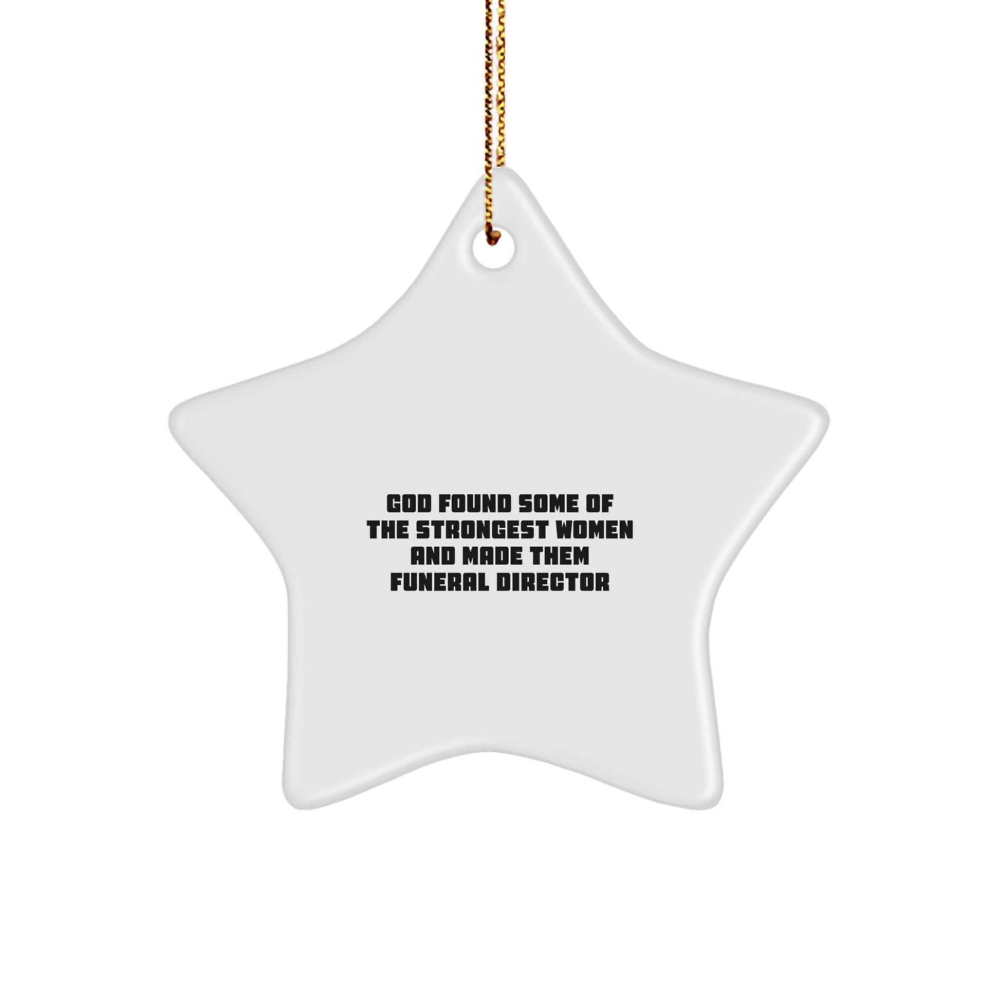 Funny Inspirational Gifts from Men for Funeral Director Women - Star Ornament Christmas Unique Gifts - Image 1
