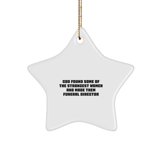 Funny Inspirational Gifts from Men for Funeral Director Women - Star Ornament Christmas Unique Gifts - Image 1
