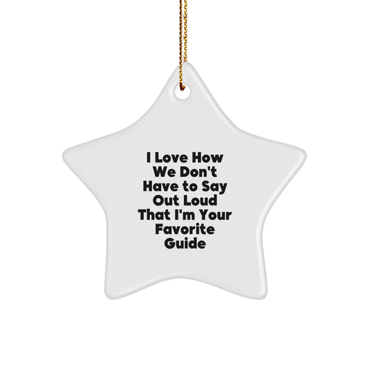 Funny Guide Gifts from Men or Women to Guide - Star Ornament for Guide, Christmas Unique Gifts - Image 1