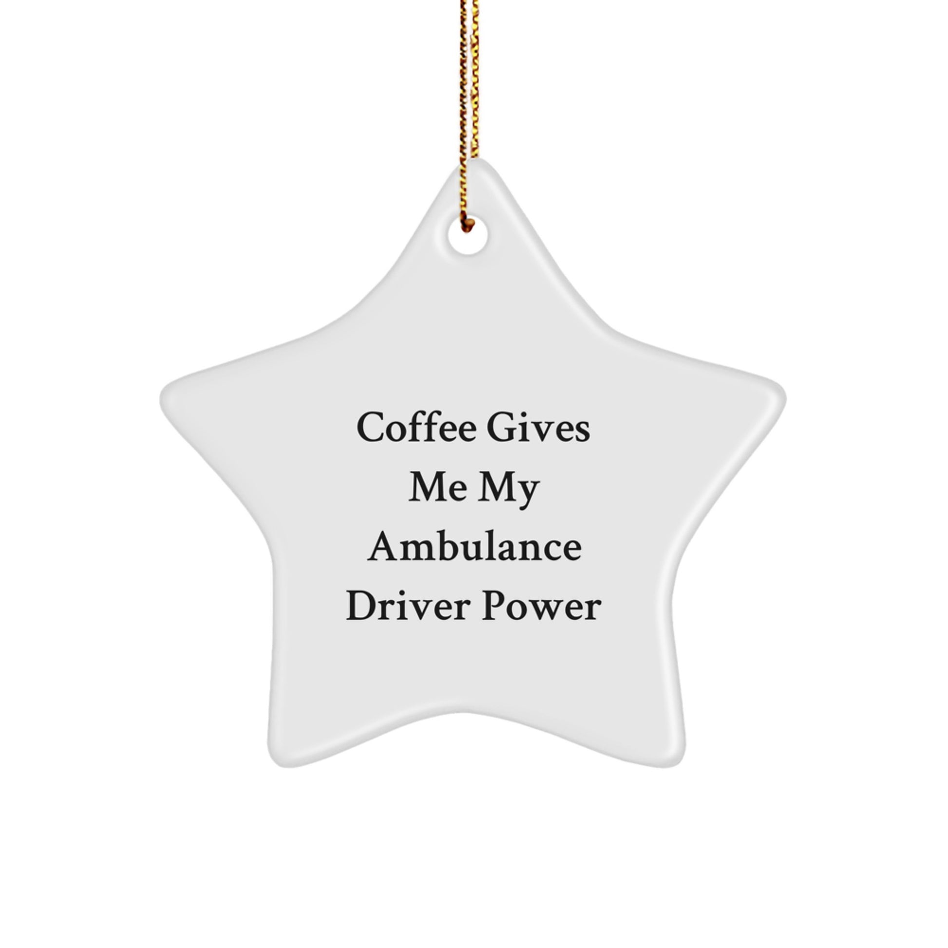 Ambulance Driver Gifts from Men, Funny Ambulance Driver Star Ornament for Christmas Unique Gifts, Ambulance Driver Decorations - Image 1