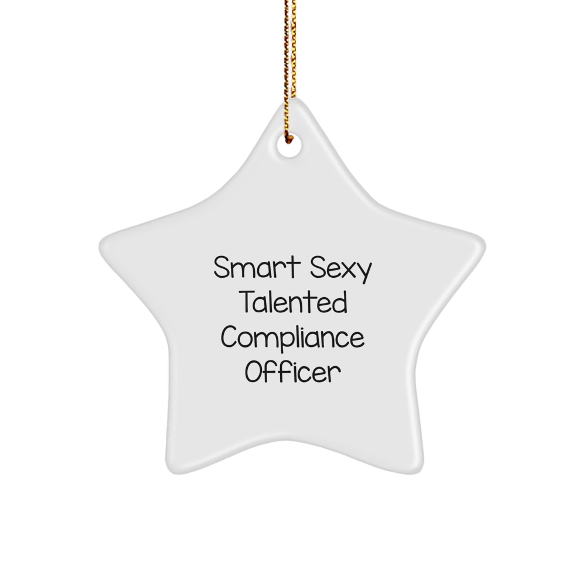 Compliance Officer Gift, Smart Sexy Talented Star Ornament, Funny Quote, Christmas Decorations for Men, Women, Friends, Coworkers, Family - Image 1