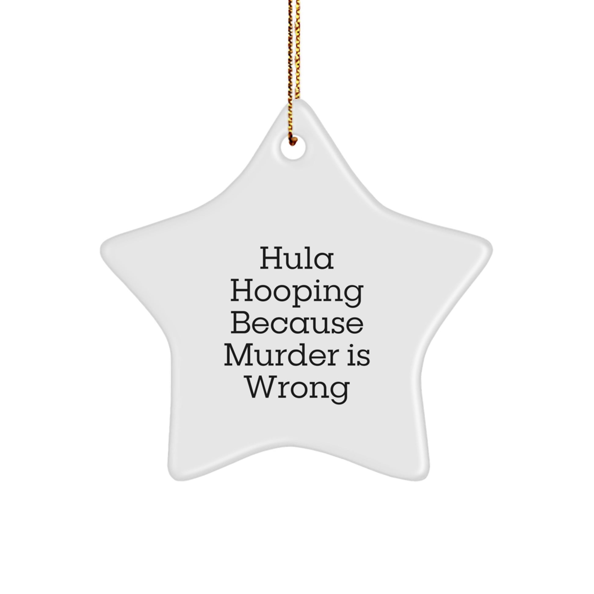 Funny Hula Hooping Star Ornament Gifts from Friends for Women Hula Hooping Enthusiasts Christmas Unique Decorations - Image 1
