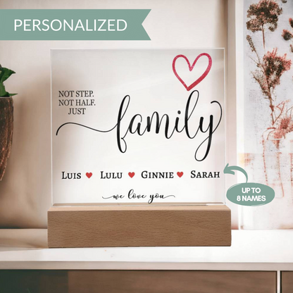 Personalized Step Family Plaque