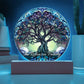 Stained Glass Style Tree of Life Plaque