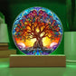 Stained Glass Style Tree of Life Plaque