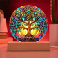 Stained Glass Style Tree of Life Plaque