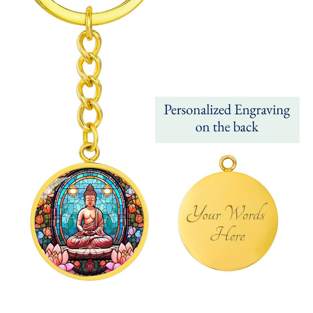 Personalized Buddha Pendant Keychain