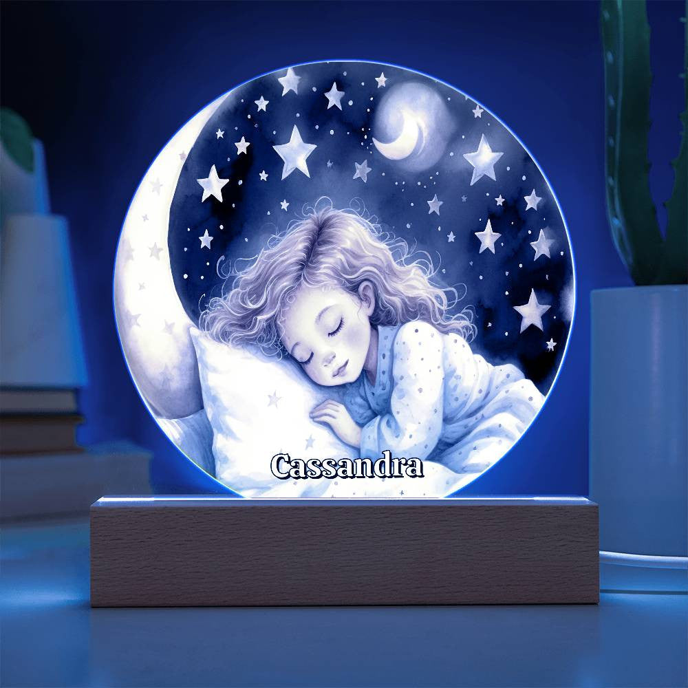 Personalized Stars and Moon Night Light