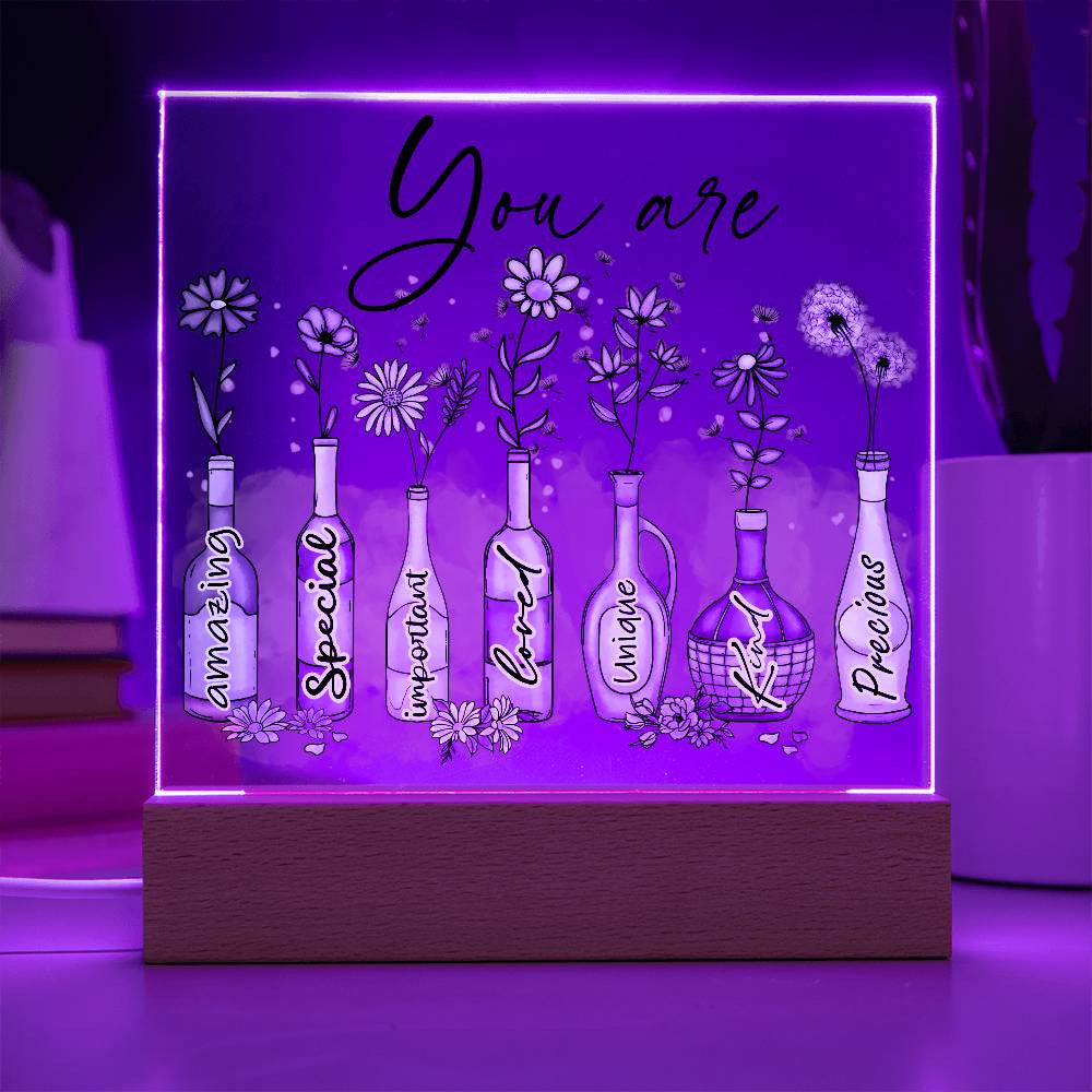 Floral You Are Acrylic Plaque