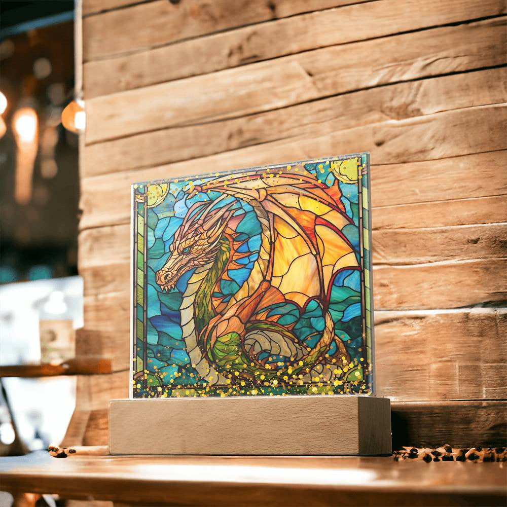 Suncatcher Dragon Plaque and LED Light