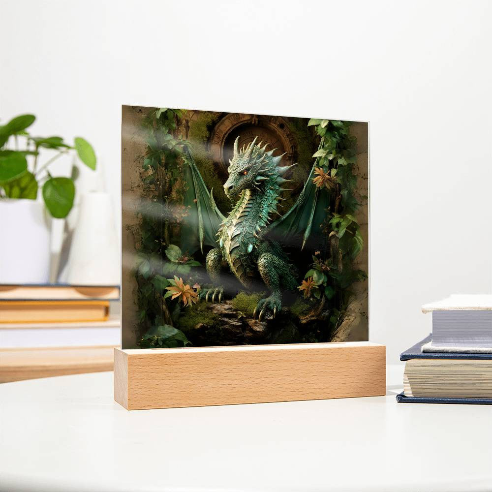 Fantasy Dragon Lover LED Light and Plaque