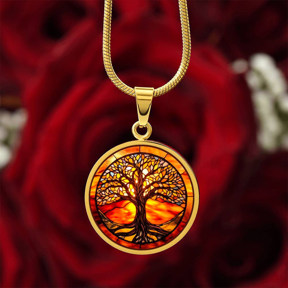 Stained Glass Tree of Life Necklace and Bracelet