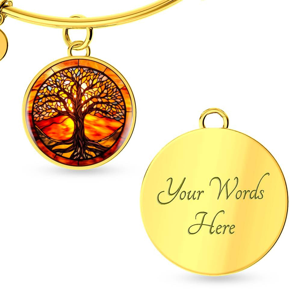 Stained Glass Tree of Life Necklace and Bracelet