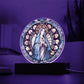 Traditional Catholic Blessed Virgin Mary Stained Glass Style Plaque