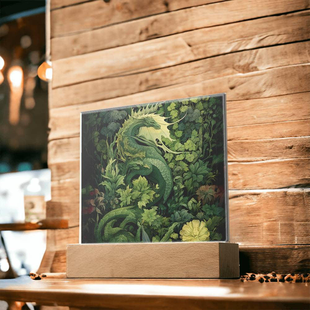 Mythical Dragon Plaque and LED Light