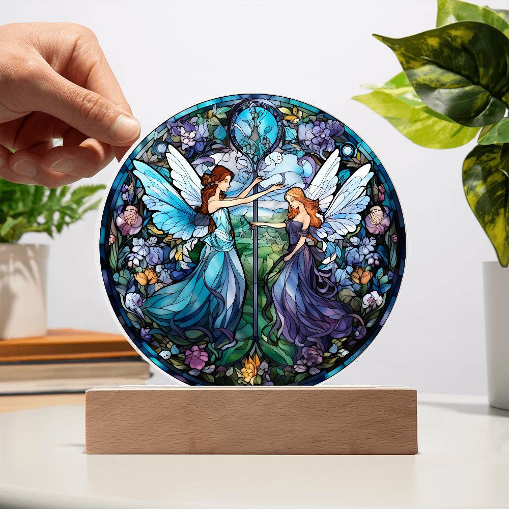 Personalized Fairy Stained Glass Night Light