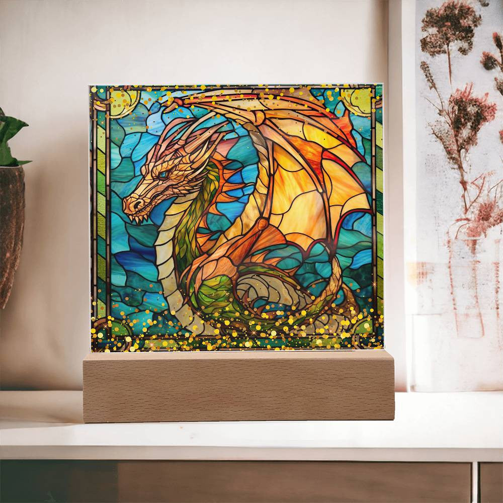 Suncatcher Dragon Plaque and LED Light