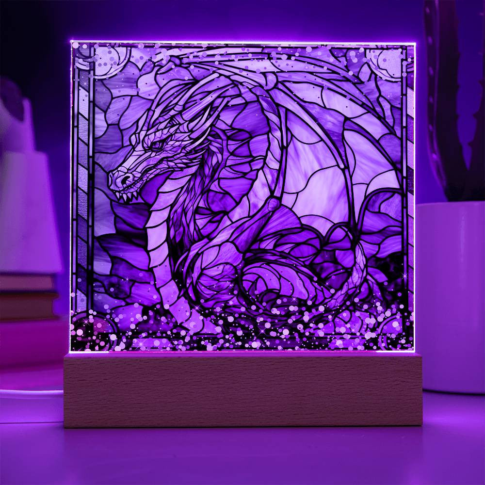 Suncatcher Dragon Plaque and LED Light